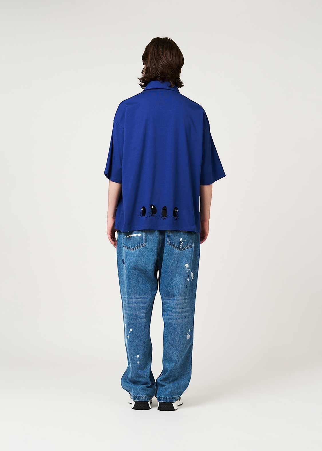 Beautiful Shadow Just Be Here | Half-Zip Big Silhouette T-Shirt