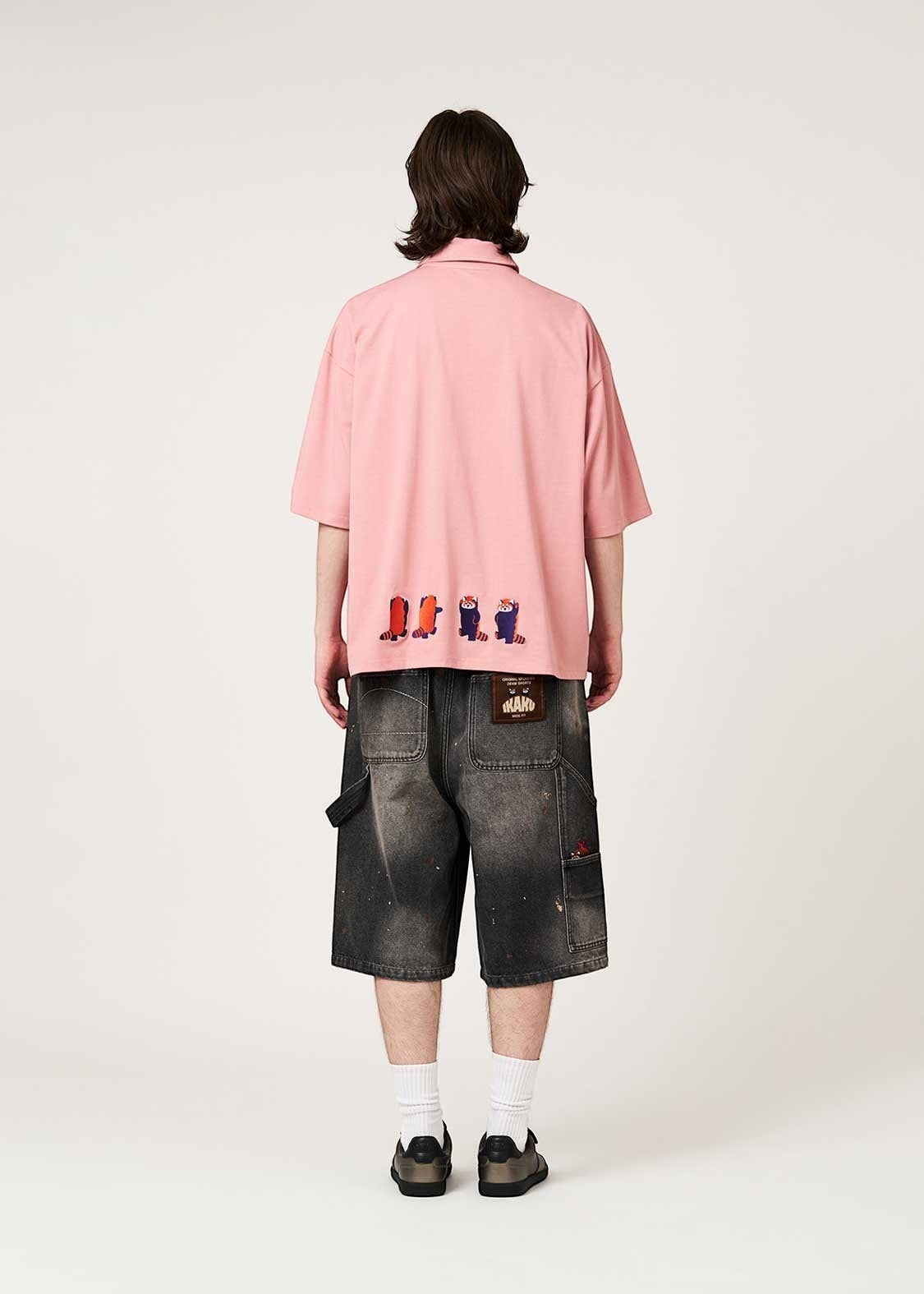 Ikaku Dance | Half-Zip Big Silhouette T-Shirt