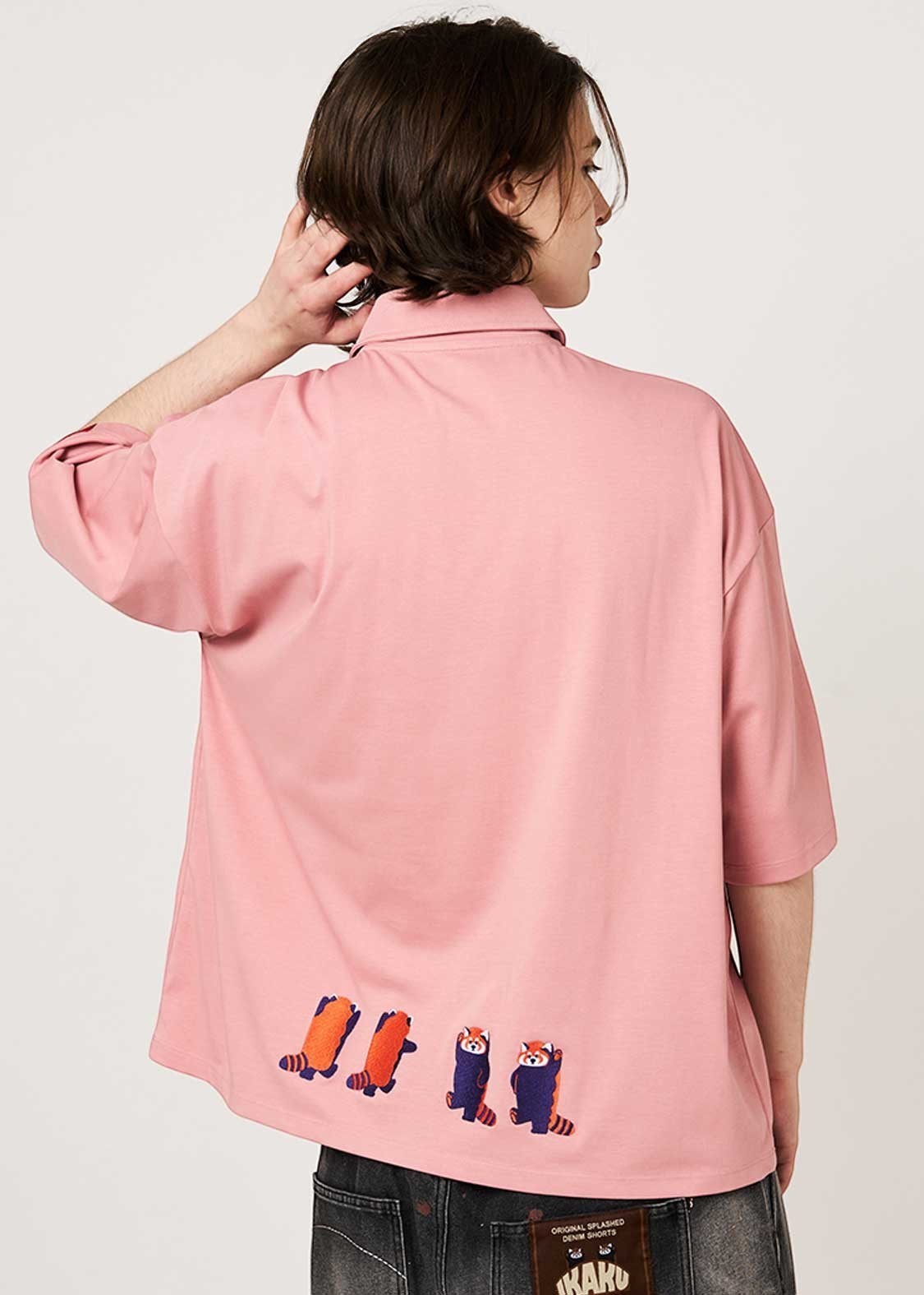 Ikaku Dance | Half-Zip Big Silhouette T-Shirt