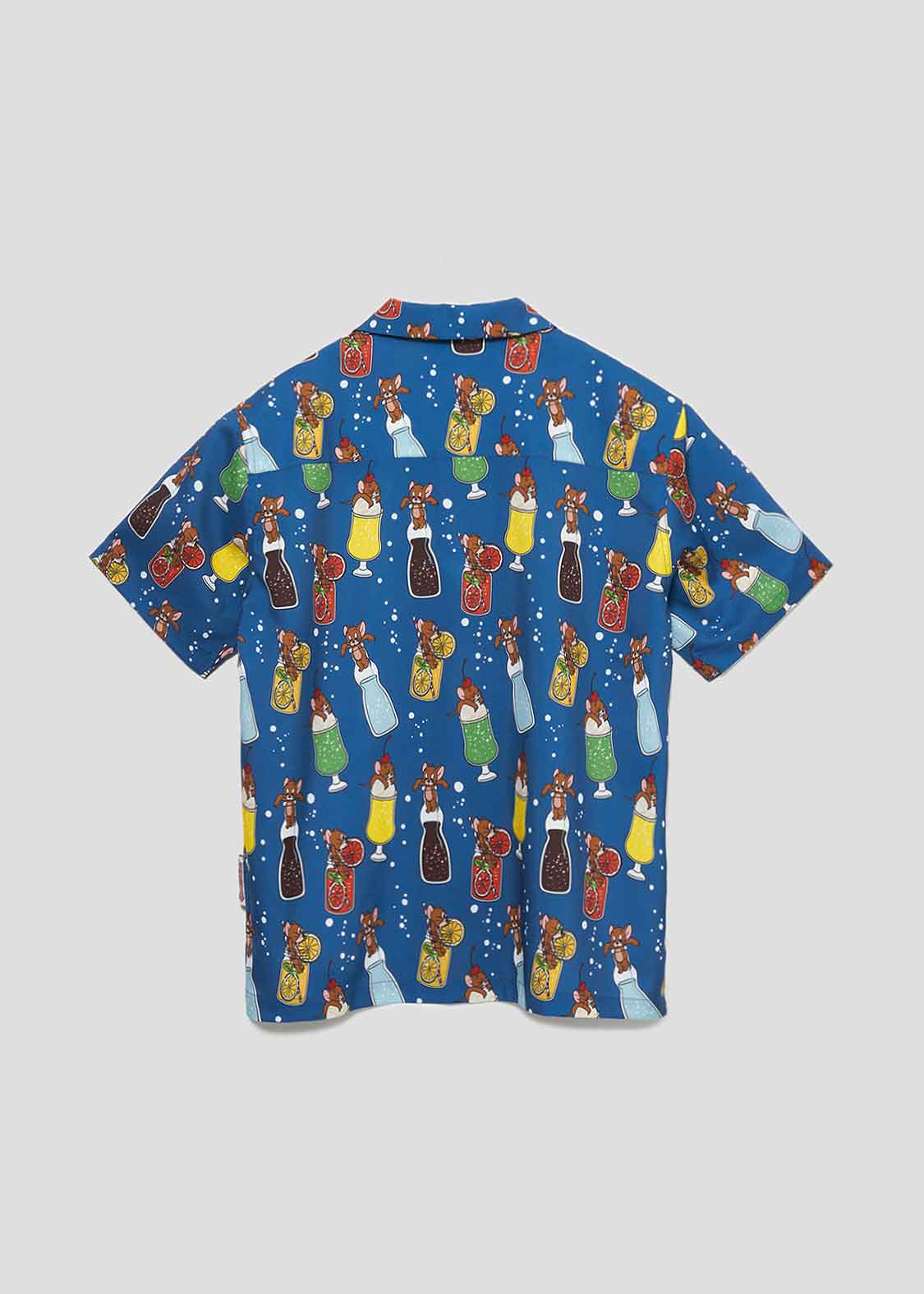 Hanna Barbera Open Collar Short Sleeve Shirt (Hanna Barbera_Soda Pattern)