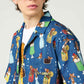 Hanna Barbera Open Collar Short Sleeve Shirt (Hanna Barbera_Soda Pattern)