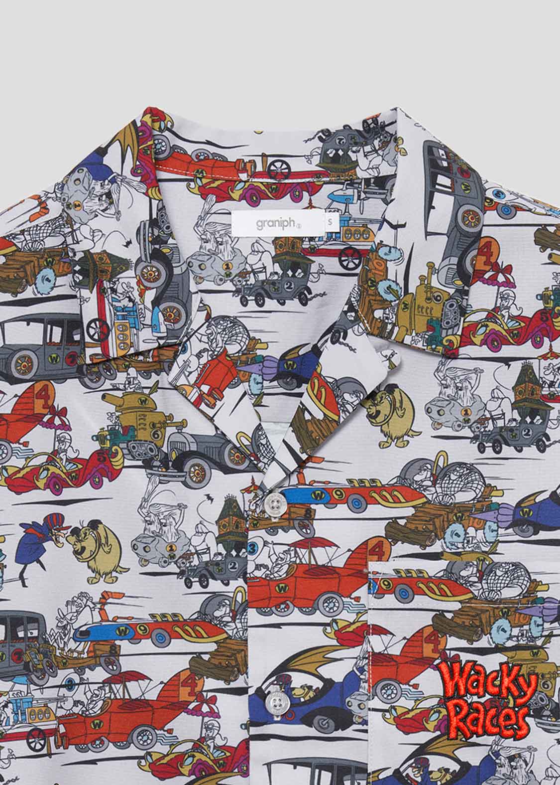 Hanna Barbera Open Collar Short Sleeve Shirt (Hanna Barbera_Machine Pattern)