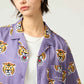 Open Collar Short Sleeve Shirt (Awesome Tiger)