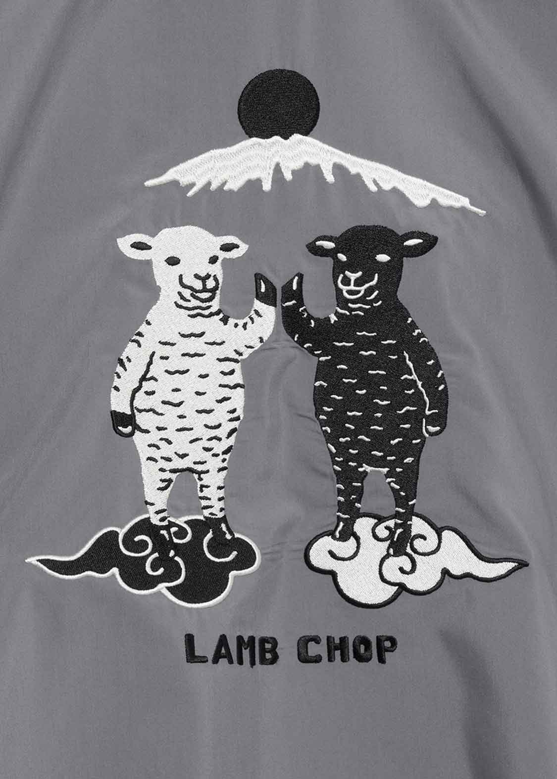 Embroidery Loose Fit Short Sleeve Shirt (Lamb Chop Friends)