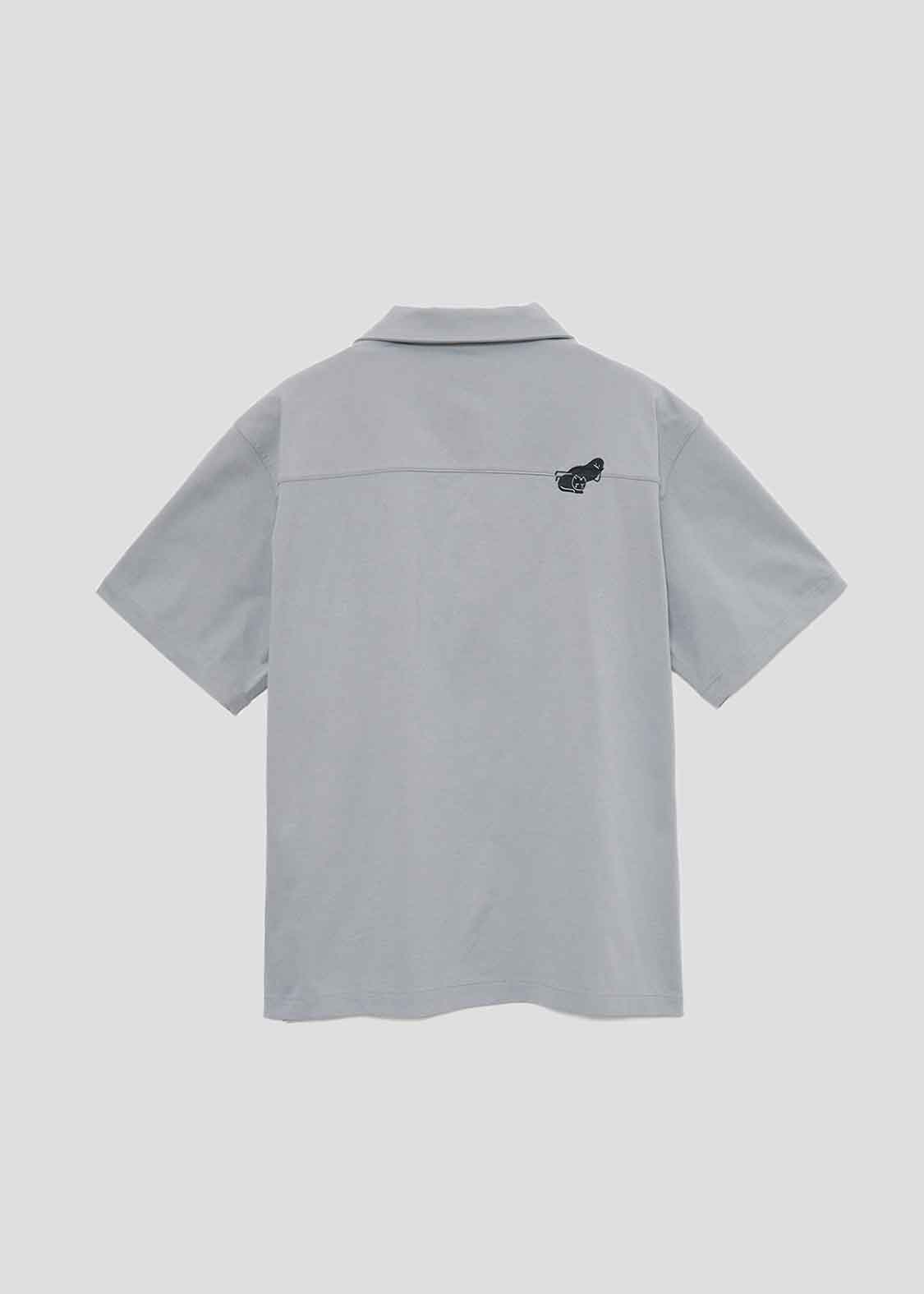 Dry Open Collar Short Sleeve Shirt (Nekokaburi Beautiful Shadow)