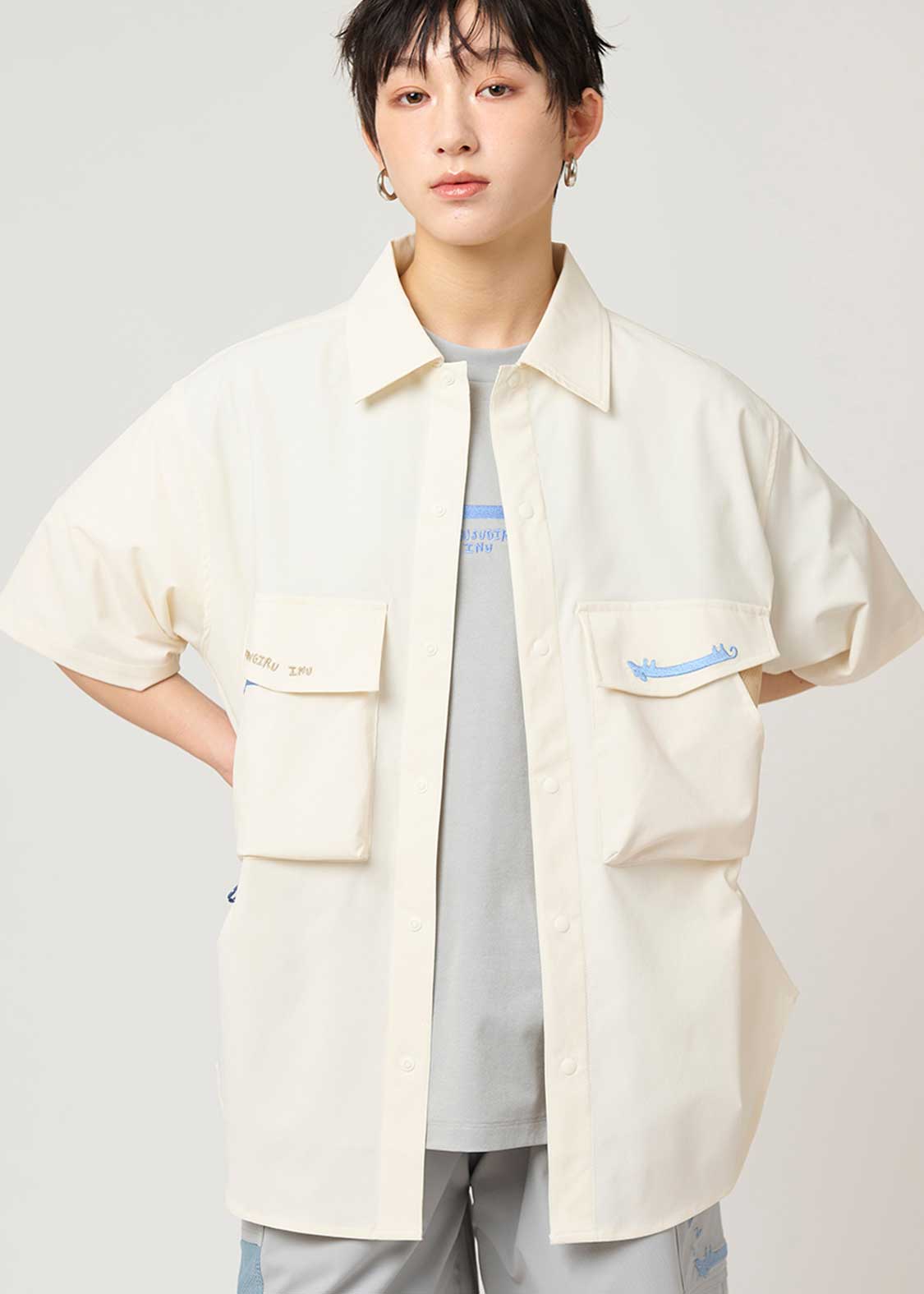 3 Pockets Short Sleeve Shirt (Nemusugiru Inu)