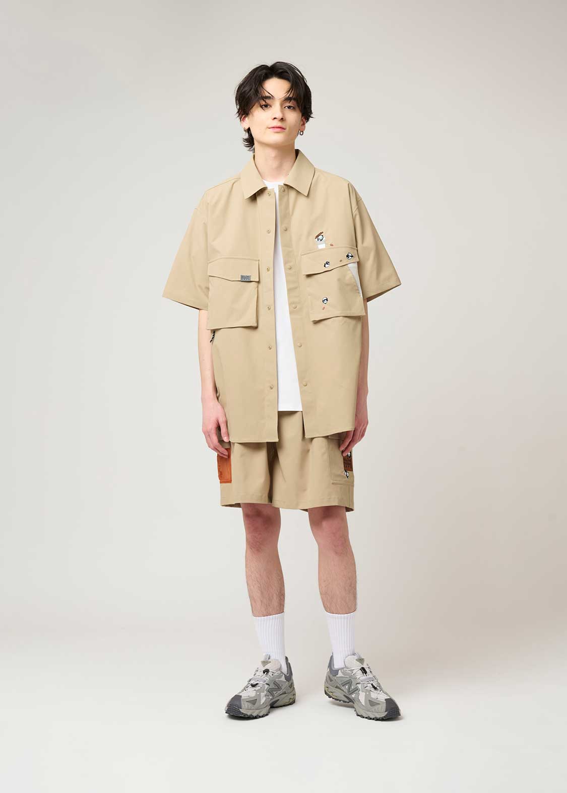 3 Pockets Short Sleeve Shirt (Rolling Pandas Cafe)