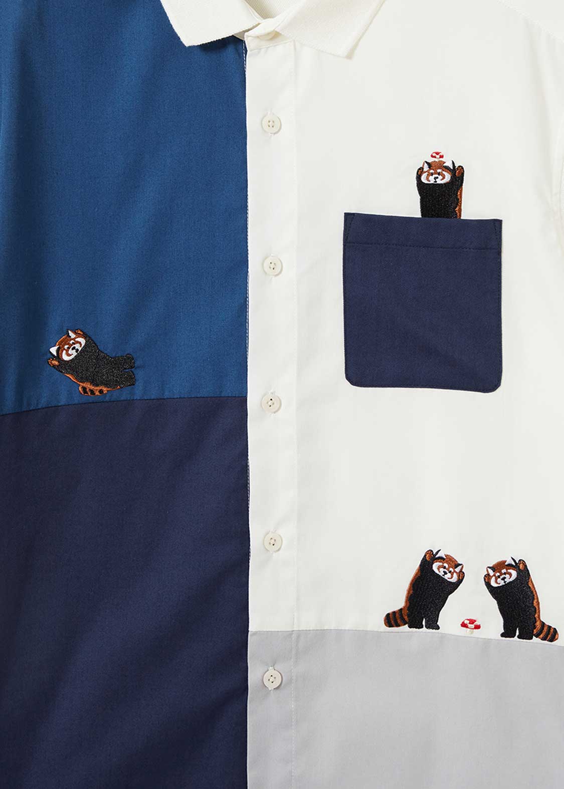 Pique Combi Short Sleeve Shirt (Ikaku Nanikore)