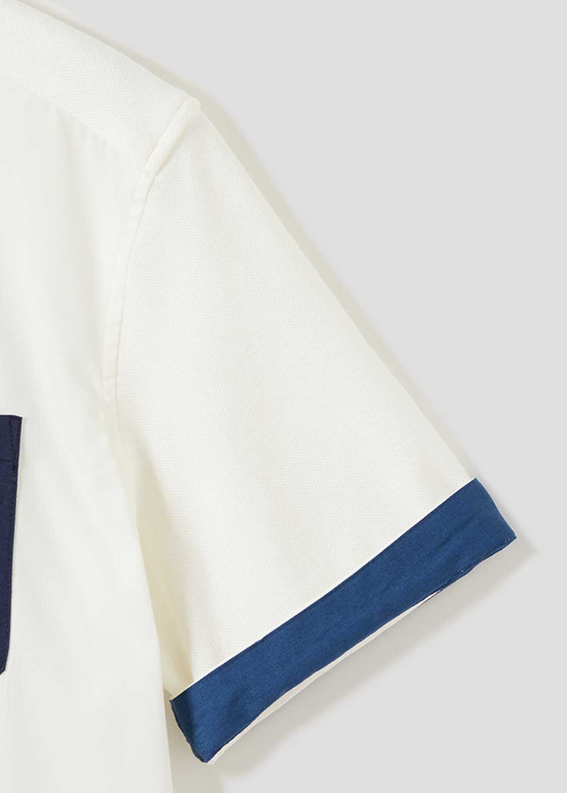 Pique Combi Short Sleeve Shirt (Ikaku Nanikore)