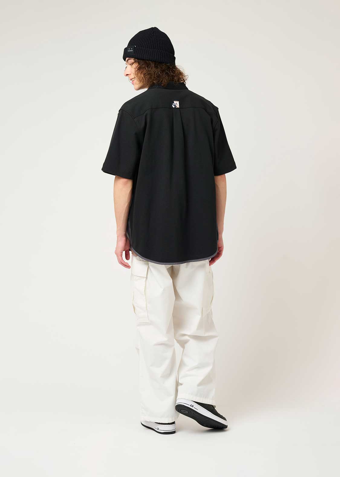 Pique Combi Short Sleeve Shirt (Rolling Pandas Cafe)