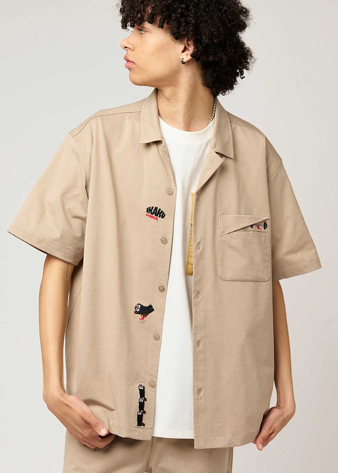 Dry Open Collar Short Sleeve Shirt (Ikaku Power)