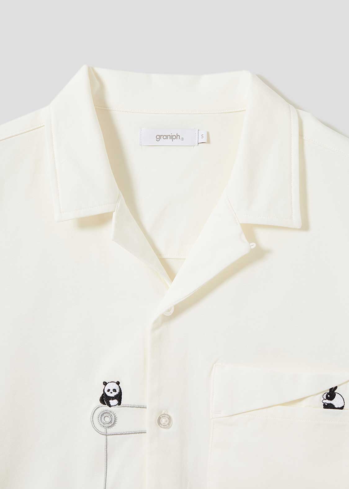 Dry Open Collar Short Sleeve Shirt (Rolling Pandas Factory)