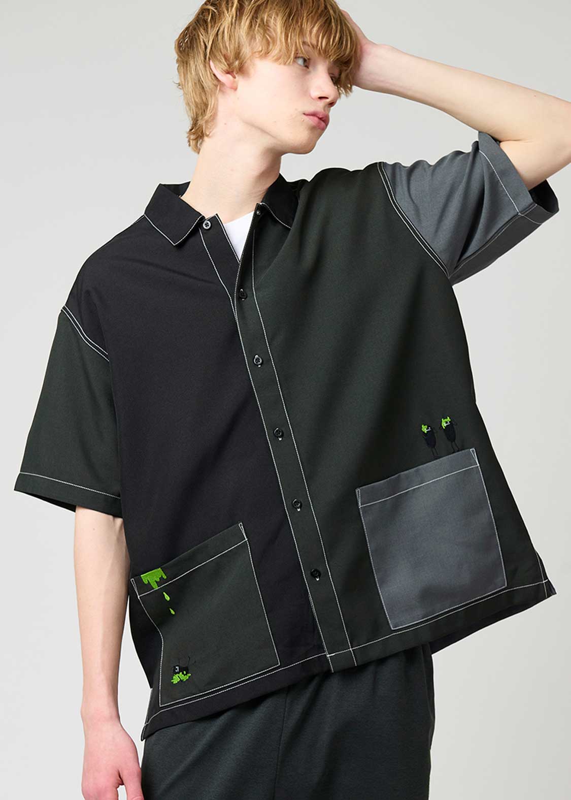 Poly Tro Big Silhouette Short Sleeve Shirt (Beautiful Shadow Creature)