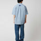 Denim Loose Silhouette Short Sleeve Shirt  (Ikaku Niterune)