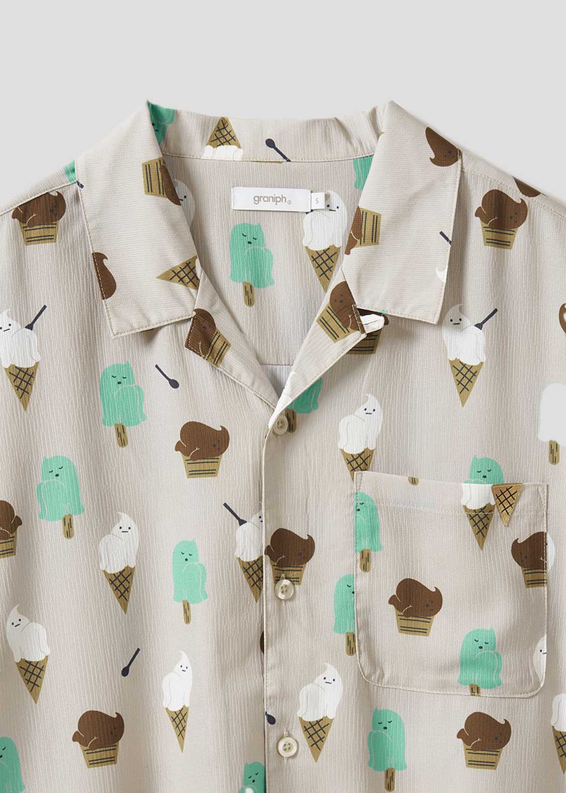 Icebonne | Big Silhouette Open Collar Shirt