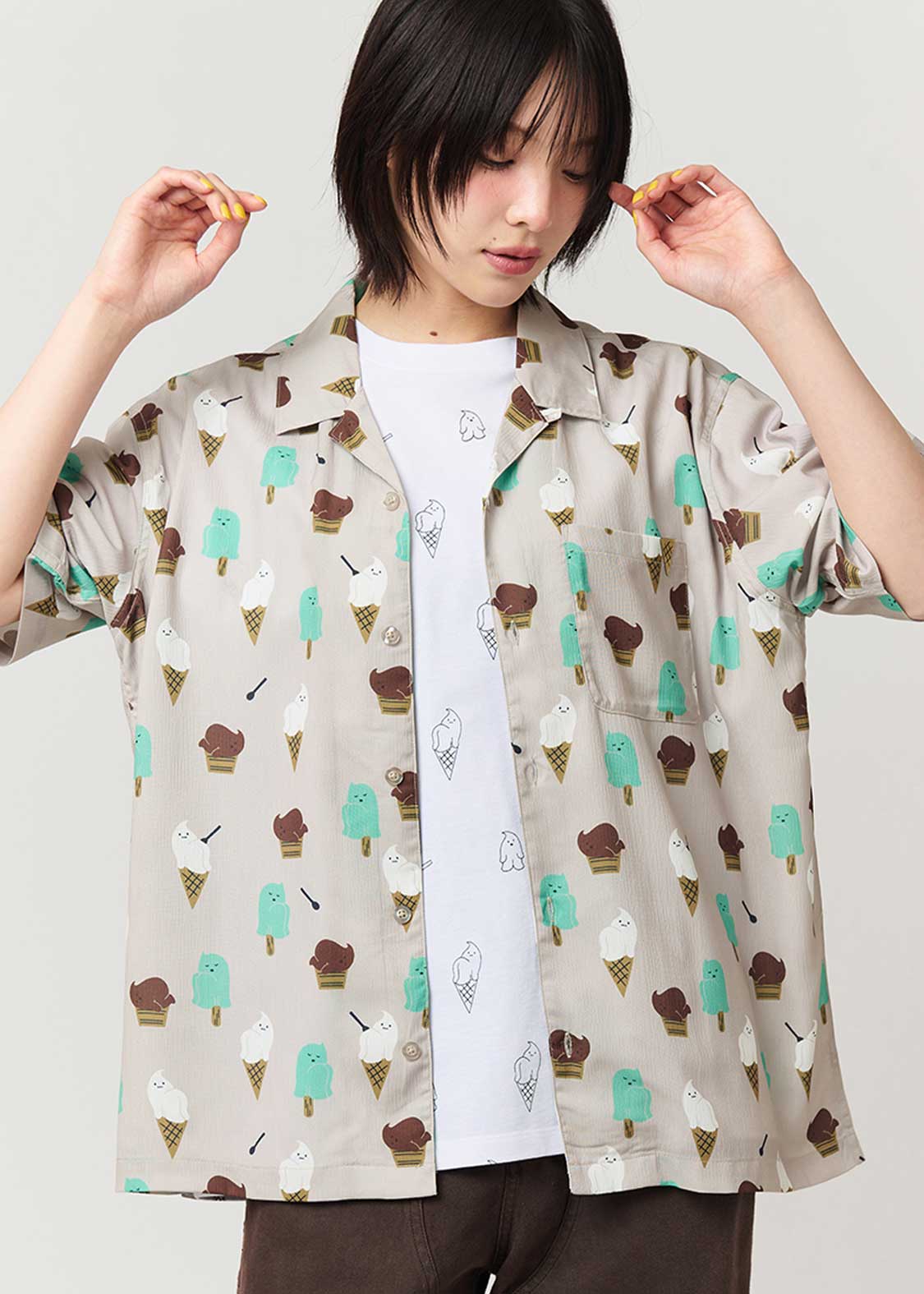 Icebonne | Big Silhouette Open Collar Shirt