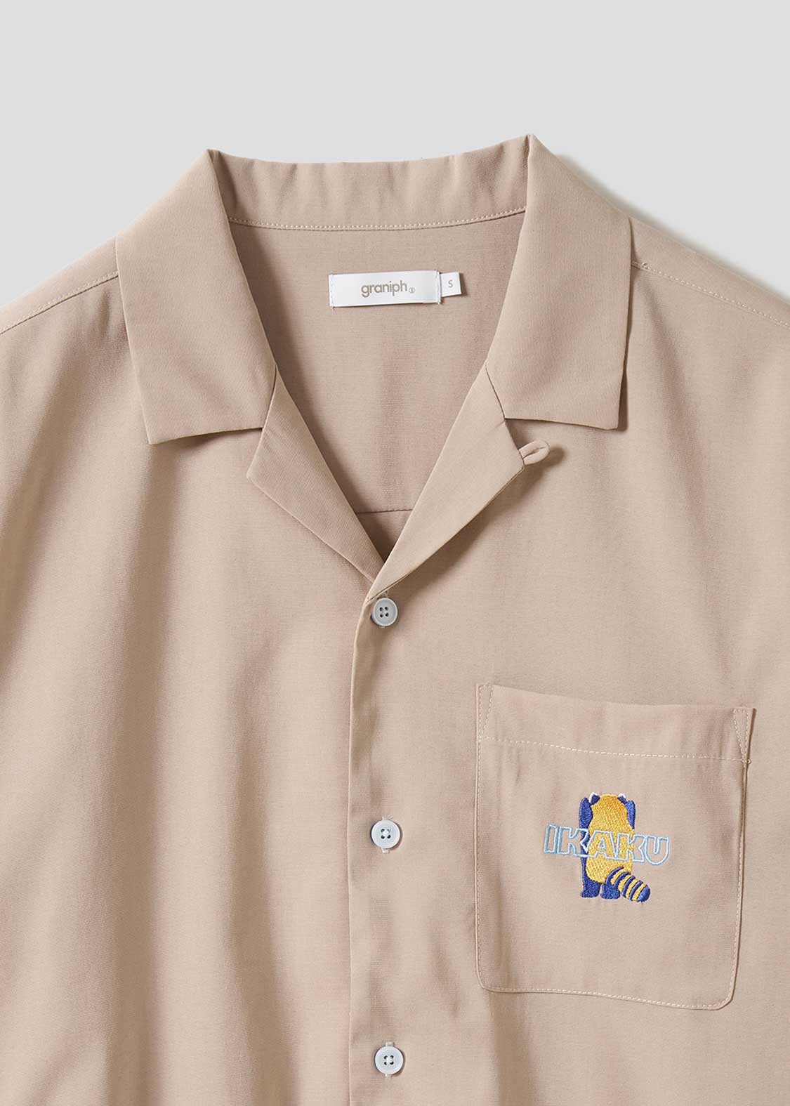 Ikaku | Linen Touch Open Collar Shirt