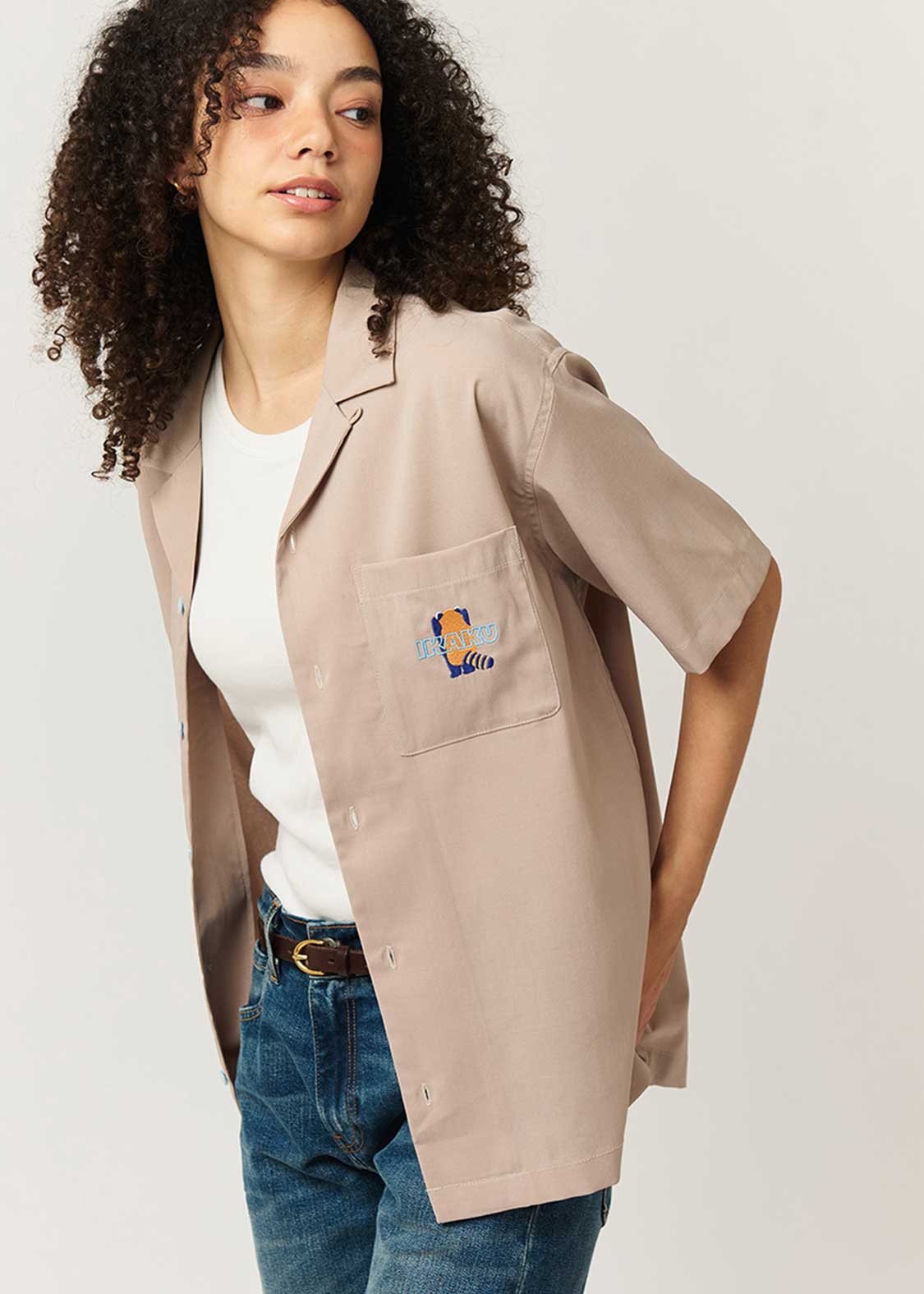 Ikaku | Linen Touch Open Collar Shirt