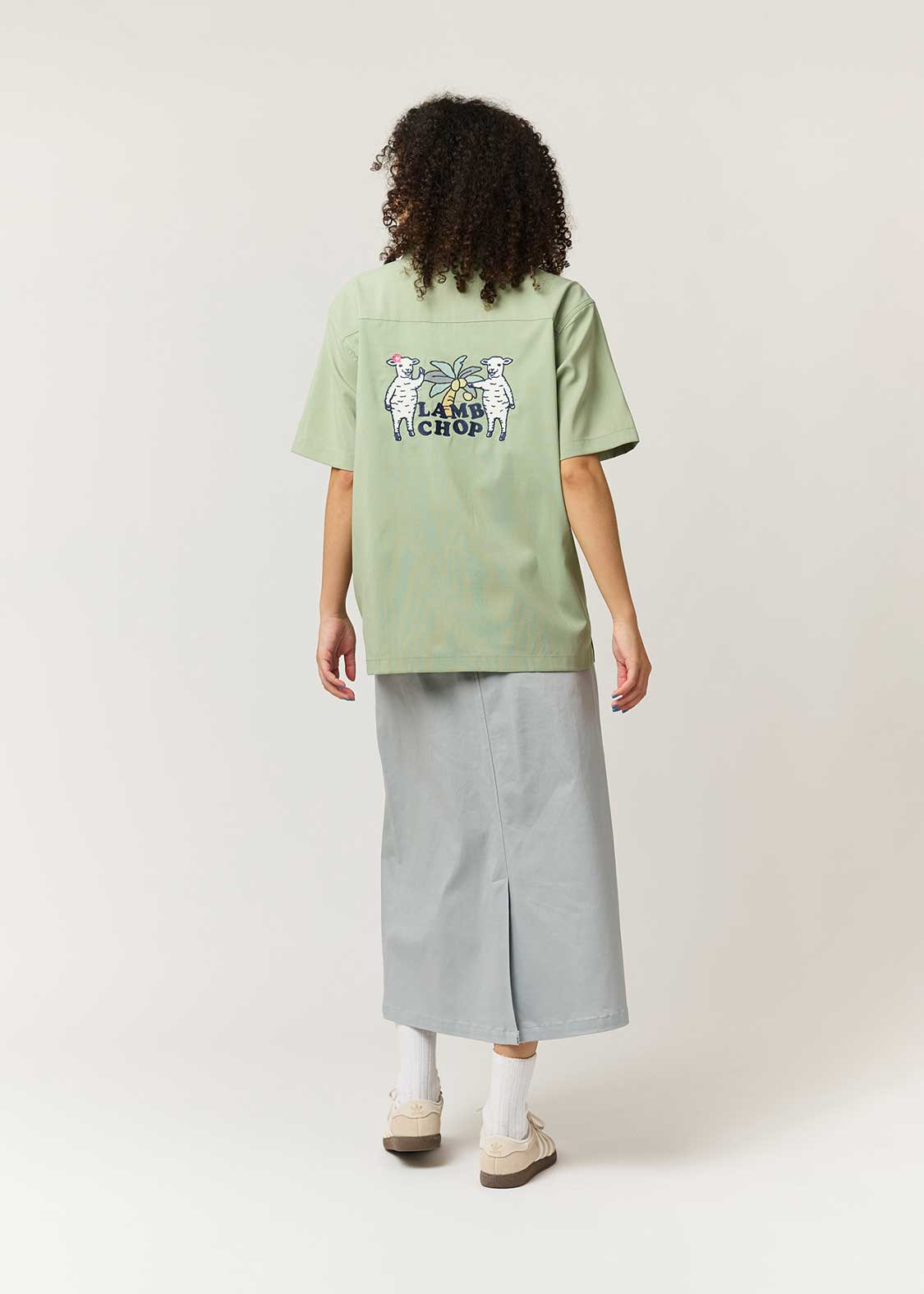 Lambchop | Linen Touch Open Collar Shirt