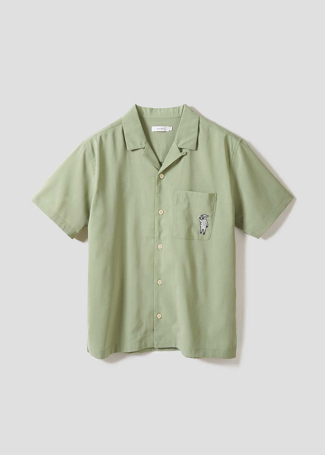 Lambchop | Linen Touch Open Collar Shirt
