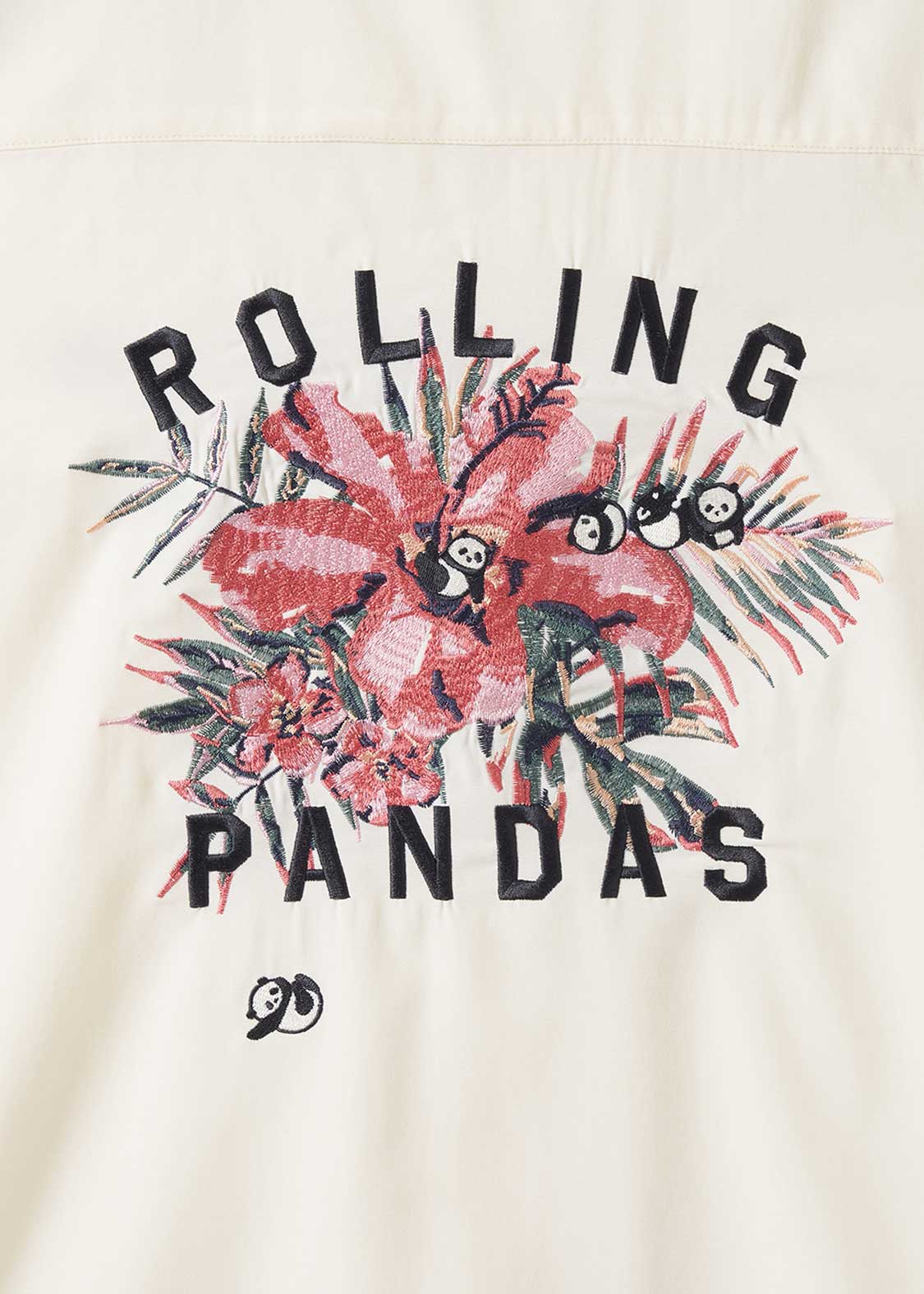 Rolling Pandas Hibiscus | Linen Touch Open Collar Shirt