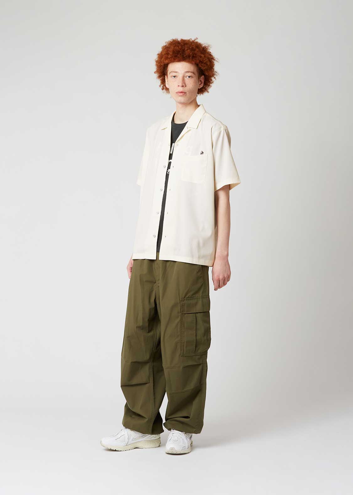 Rolling Pandas Hibiscus | Linen Touch Open Collar Shirt