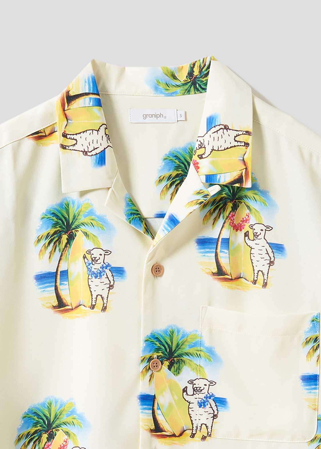 Lamb Chop Surf | Open Collar Aloha Shirt