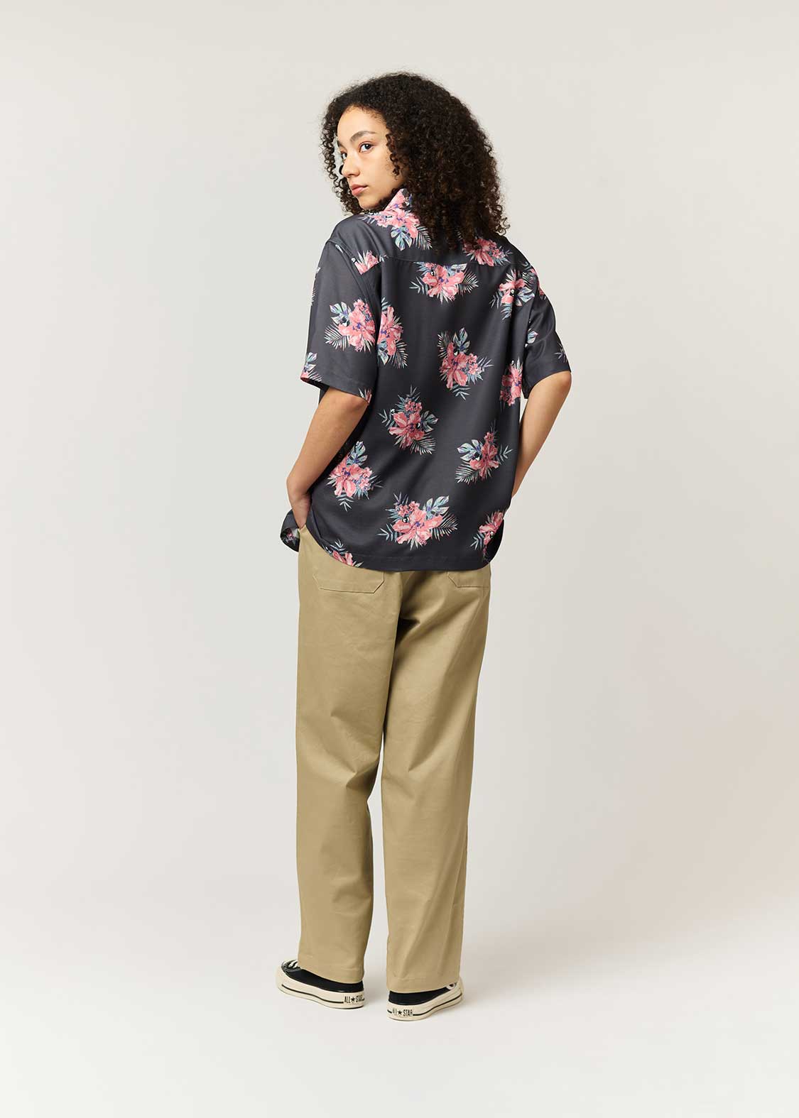 Rolling Pandas Hibiscus | Open Collar Aloha Shirt