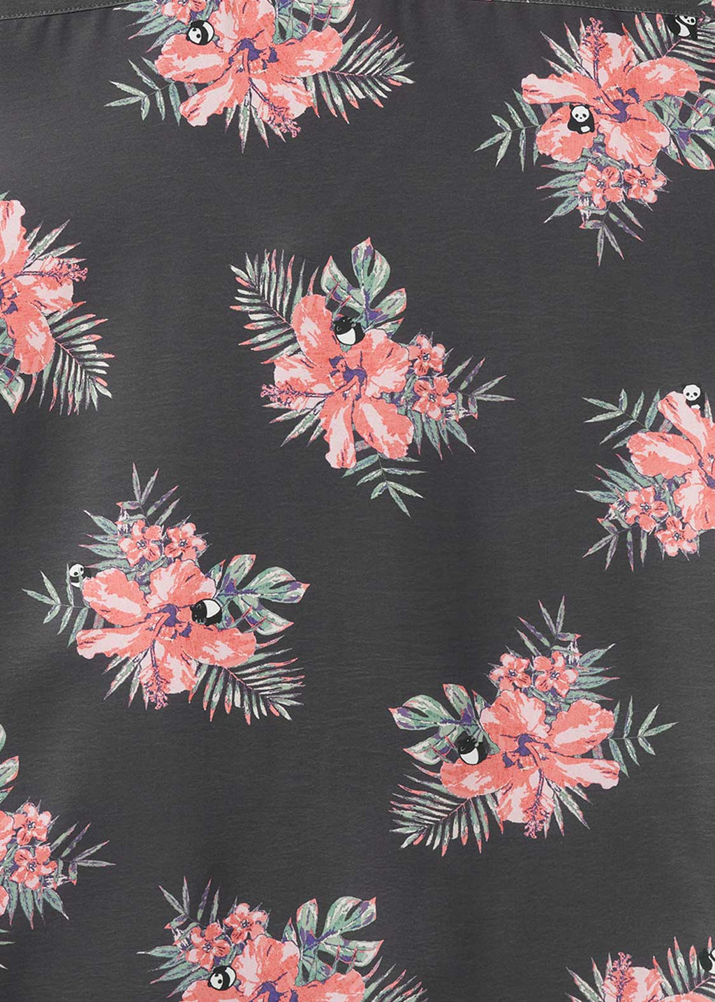 Rolling Pandas Hibiscus | Open Collar Aloha Shirt