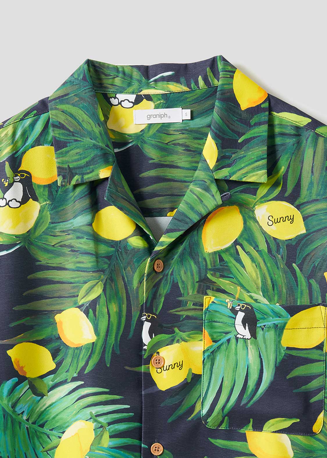 City Boy Penguin | Open Collar Aloha Shirt