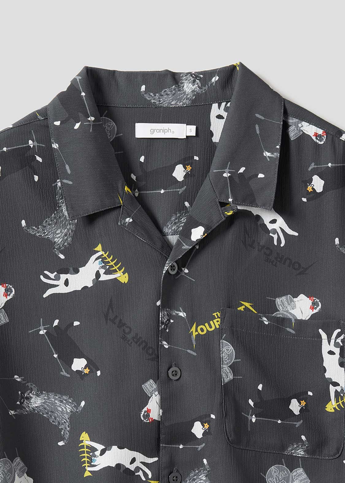 The Four Cats Band | Big Silhouette Open Collar Shirt