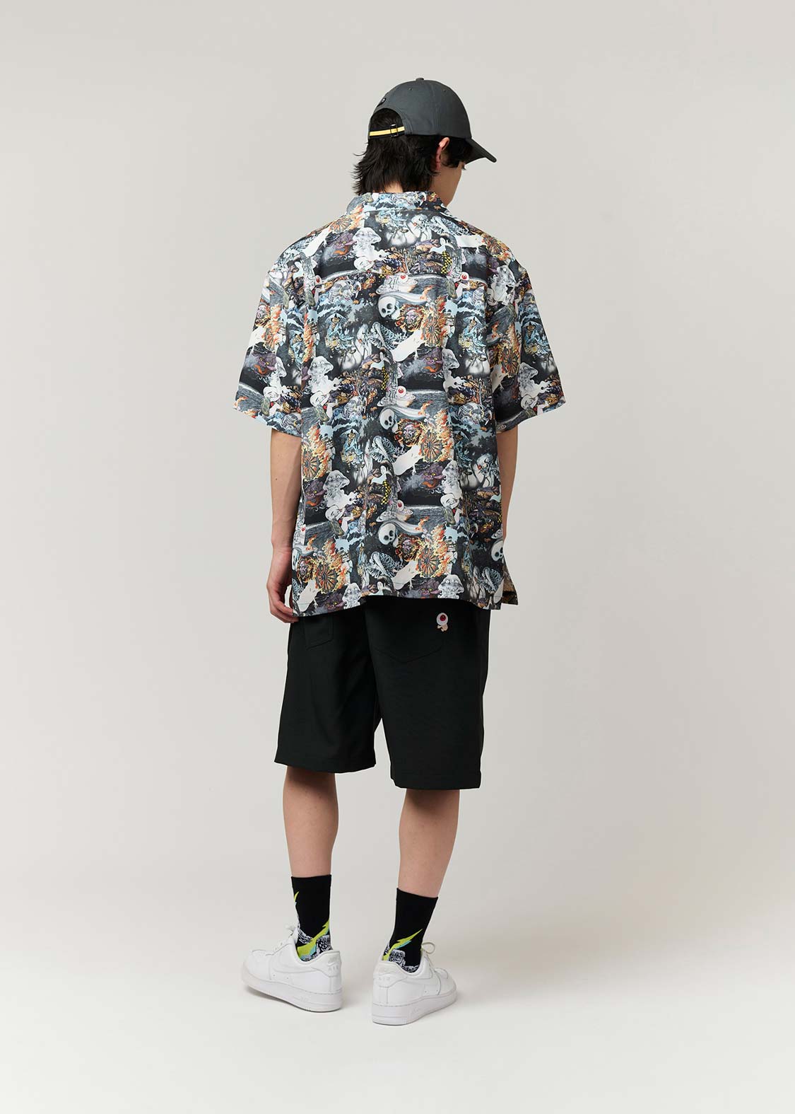 Shigeru Mizuki - Yokai All Stars | Big Silhouette Open Collar Shirt