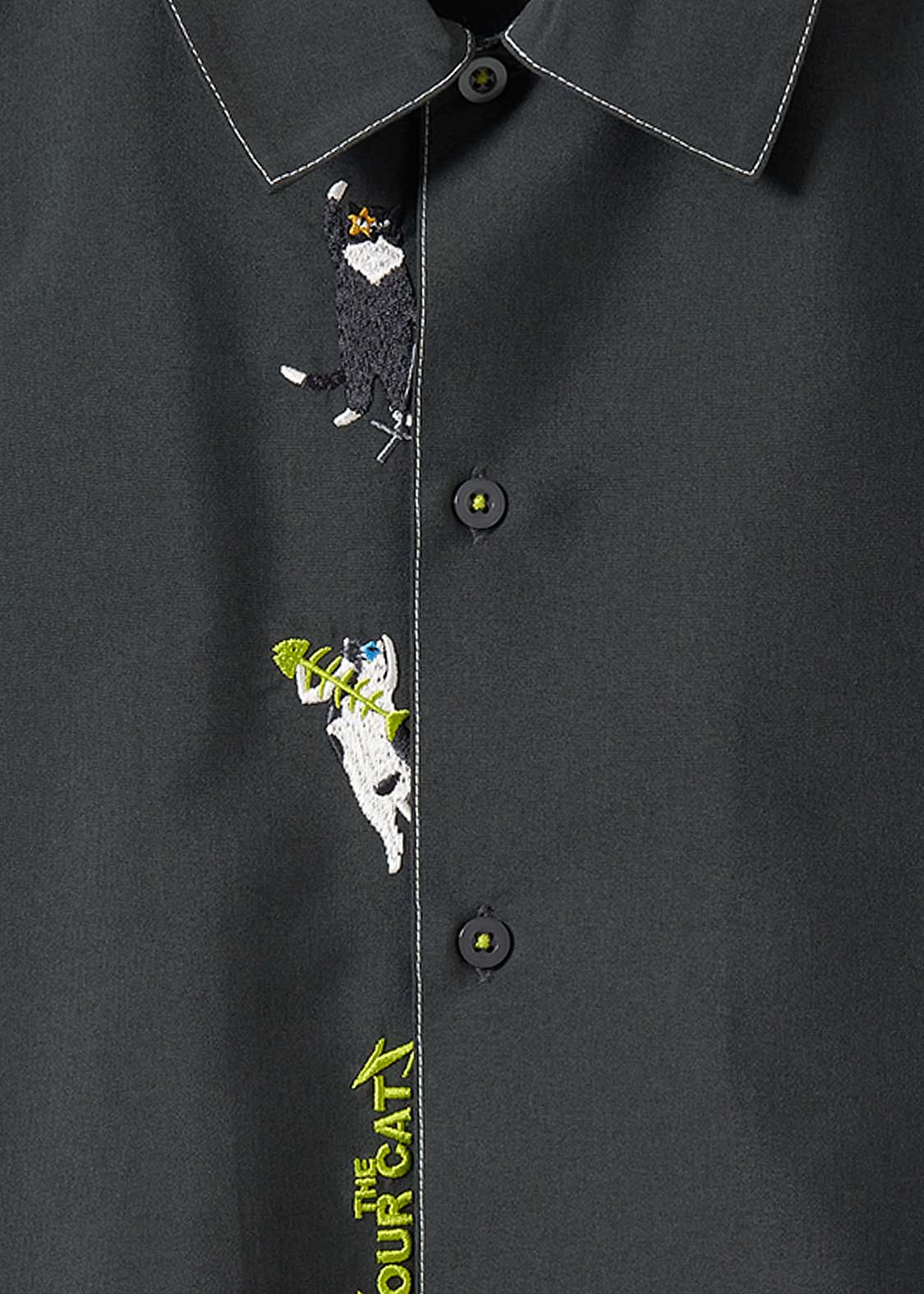 The Four Cats Band | Big Silhouette Poly Tro Short Sleeve Shirt