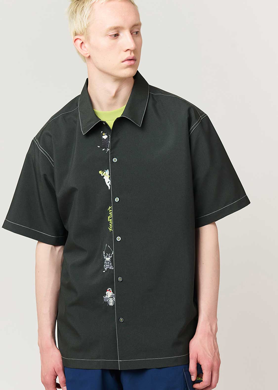 The Four Cats Band | Big Silhouette Poly Tro Short Sleeve Shirt