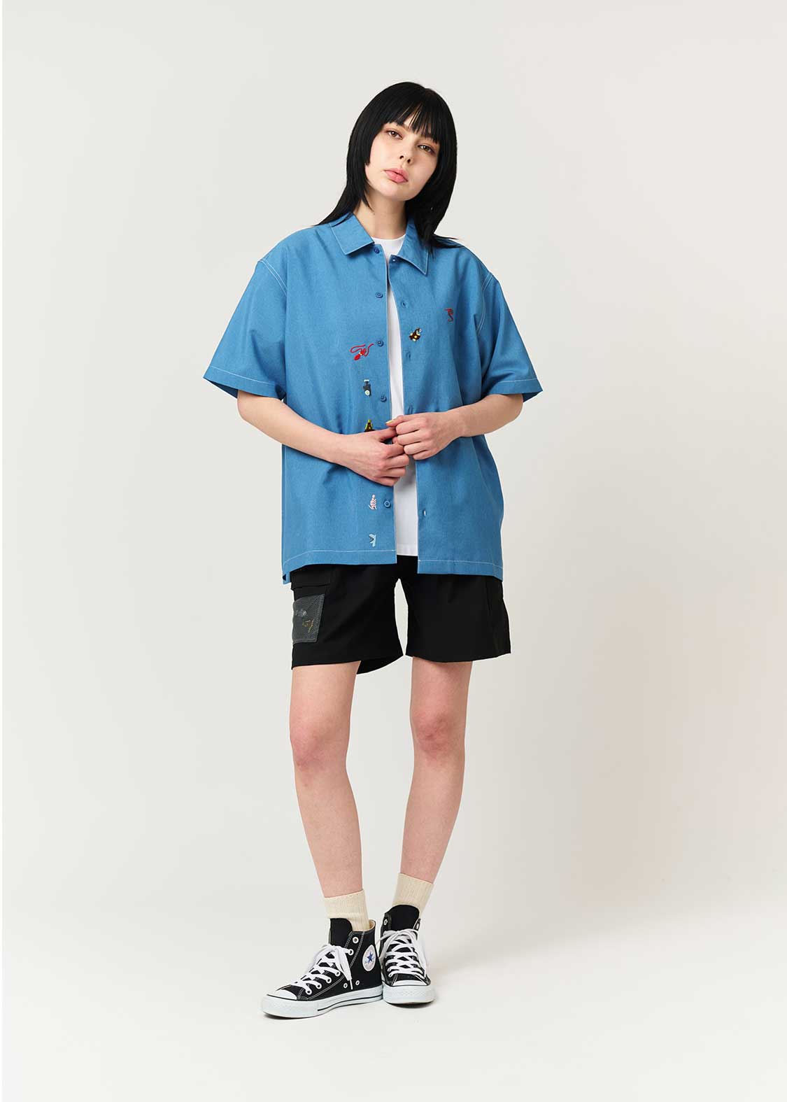 Mysterious Animals | Big Silhouette Poly-Tro Short-Sleeved Shirt