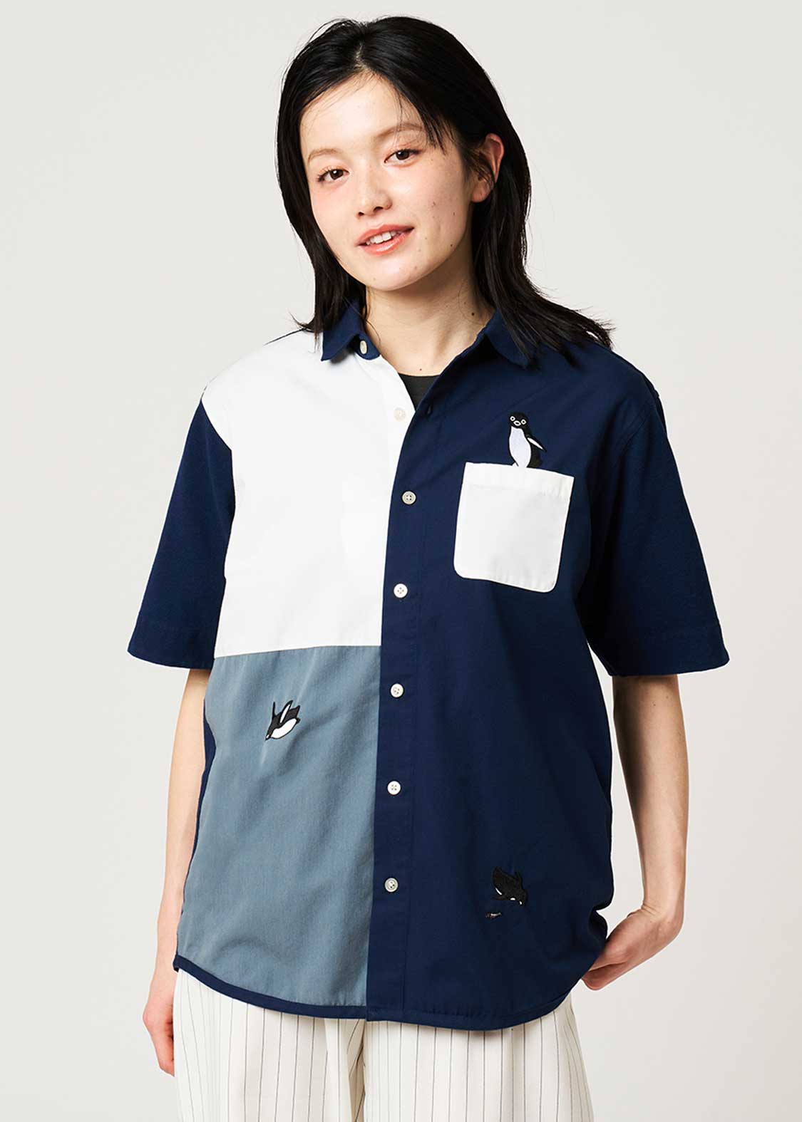 Sakazaki Chiharu – Big Catch | Piqué Combination Short Sleeve Shirt