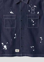 Control Bear BLUE | Dripping Short-Sleeve Shirt