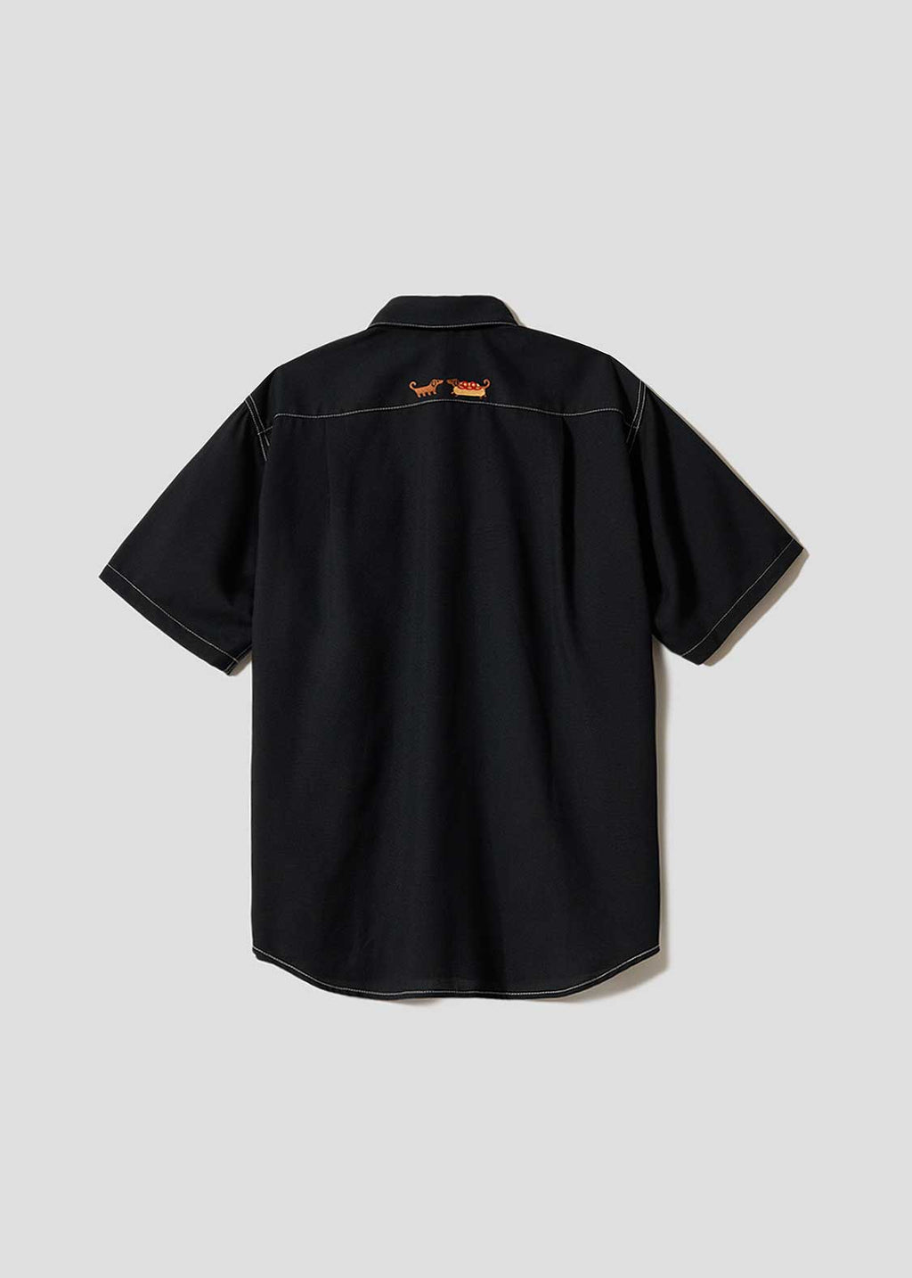 Nagasugiru Inu Meets Hot Dog | Loose Short-Sleeve Shirt