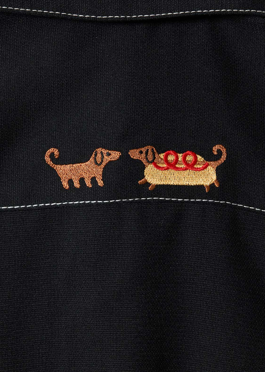 Nagasugiru Inu Meets Hot Dog | Loose Short-Sleeve Shirt