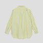 Stripe Big silhouette Long Sleeve Shirt (Hashibiroko)