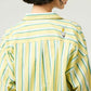 Stripe Big silhouette Long Sleeve Shirt (Hashibiroko)