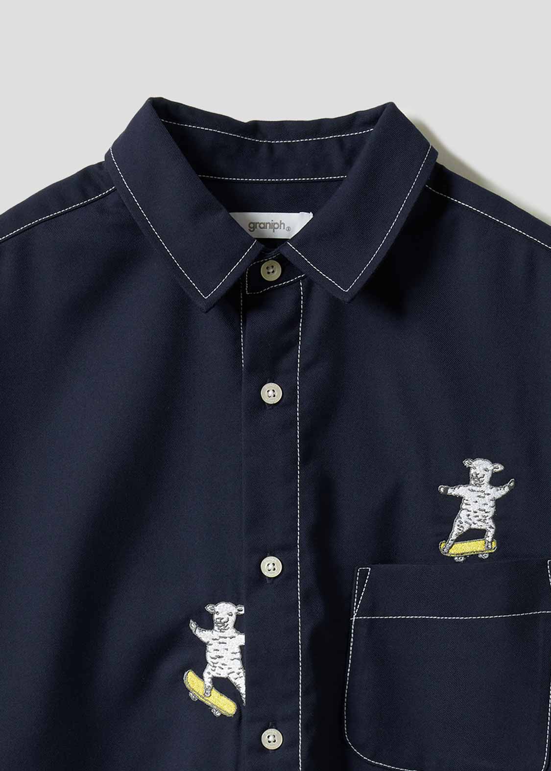 Big silhouette Long Sleeve Shirt (Lamb Chop Skate)