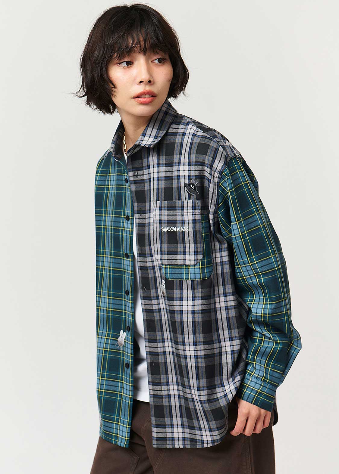 Beautiful Shadow Aliens | Loose Fit Check Shirt