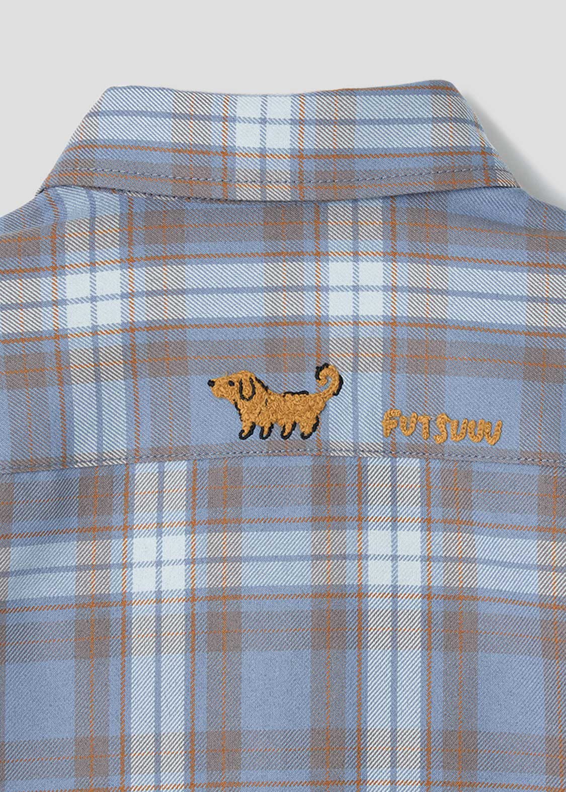 Painted Nagasugiru Inu | Loose Fit Check Shirt