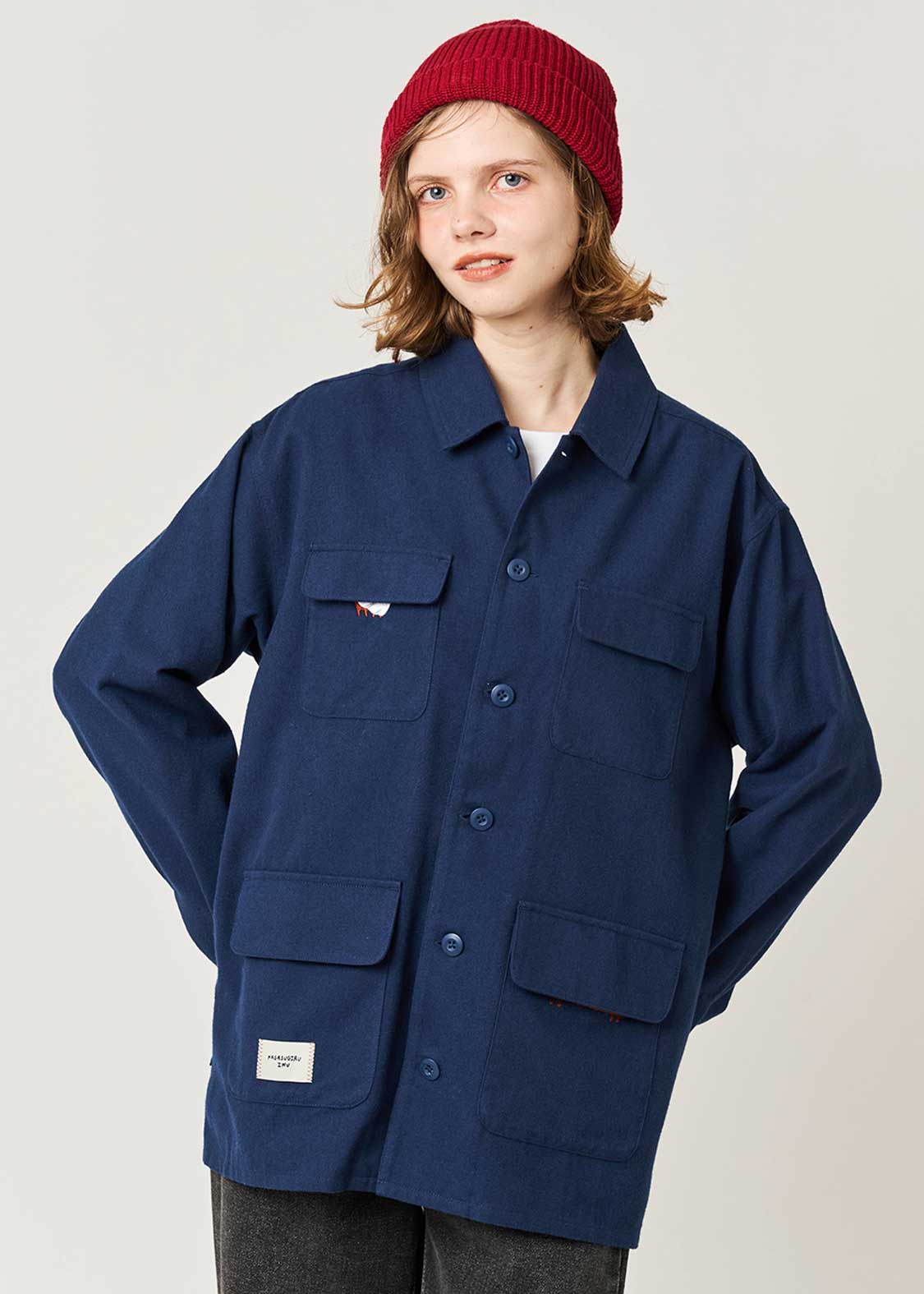 Nagasugiru Inu Ghost | Military Shirt