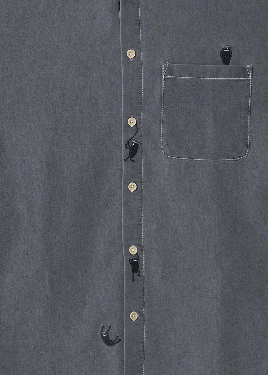 Beautiful Shadow Shinobi | Denim Big Hooded Shirt