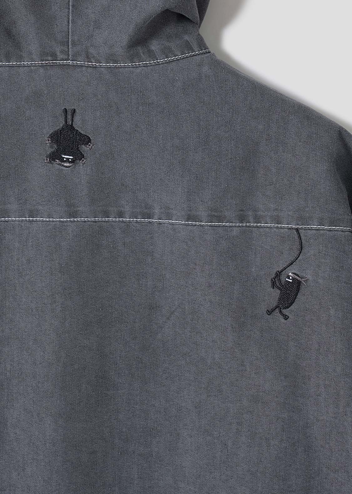 Beautiful Shadow Shinobi | Denim Big Hooded Shirt