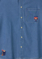 Ikaku Noringo | Denim Big Hooded Shirt