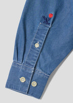Ikaku Noringo | Denim Big Hooded Shirt
