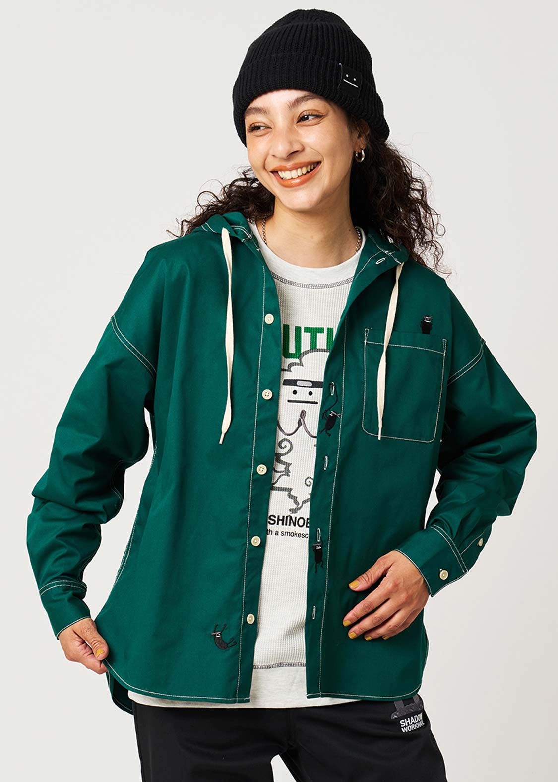 Beautiful Shadow Shinobi | Big Hooded Shirt